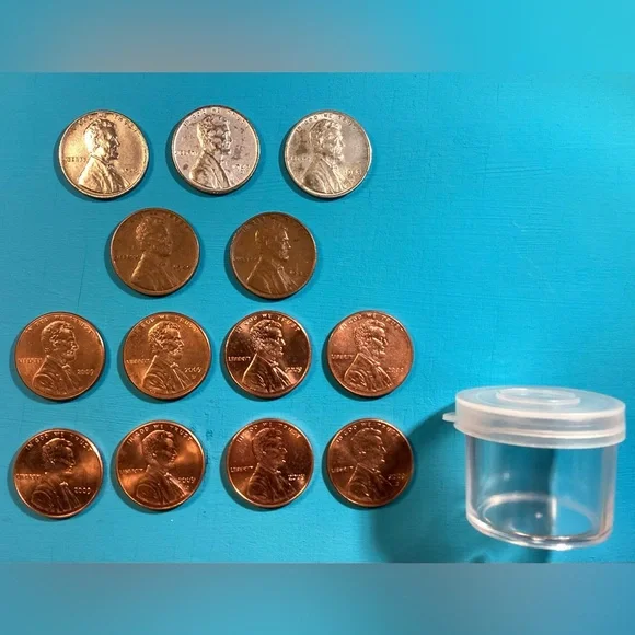 ⚫️ Vintage - All 3 Mints - 1943 Steel Pennies - War Time Wheaties - Collectible - Picture 2 of 15